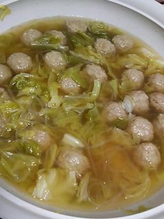 ぷちっと鍋で簡単肉団子スープ♪-レシピのメイン写真