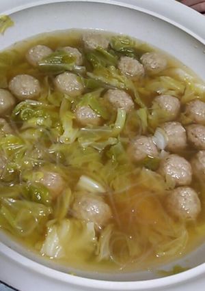 ぷちっと鍋で簡単肉団子スープ♪-レシピのメイン写真