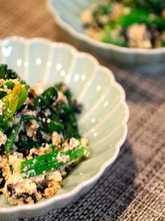 ほうれん草の磯梅白和え-レシピのメイン写真