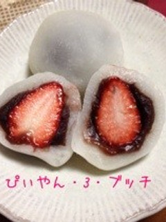 簡単!モチモチ♡いちご大福-レシピのメイン写真