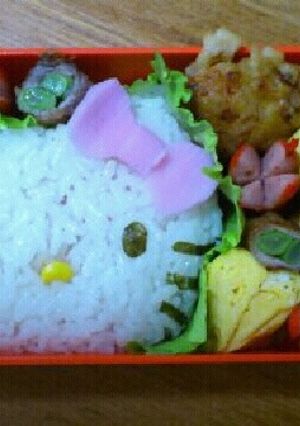キャラ弁☆簡単！キティちゃんおにぎり★-レシピのメイン写真