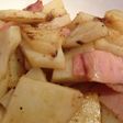 簡単じゃがベーコンのアンチョビバター焼き