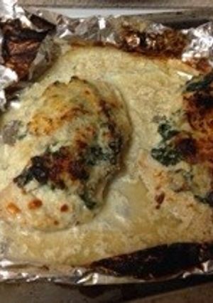 きのことほうれん草のチーズグリルチキン-レシピのメイン写真
