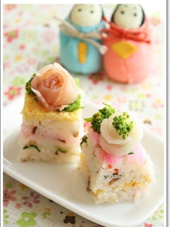 ひな祭り*プチケーキ風寿司-レシピのメイン写真