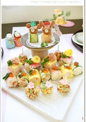 ひな祭り＊プチロールケーキ風寿司-レシピのメイン写真