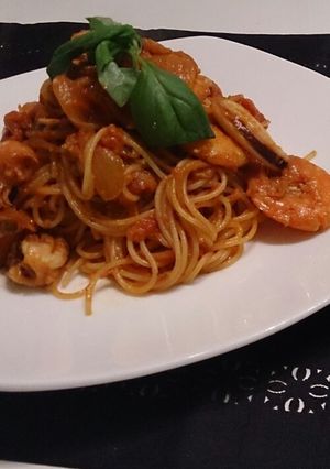 絶品★シーフードトマトクリームパスタ♪-レシピのメイン写真