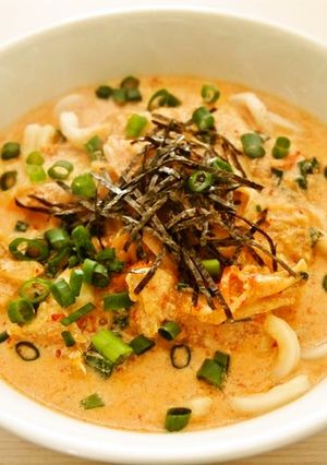 プチッと鍋de豆乳キムチうどん♪-レシピのメイン写真