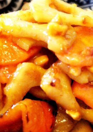 ピーナッツバターで！蓮根と人参のきんぴら-レシピのメイン写真