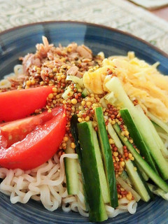レンジで冷やし中華☆海外の袋麺-レシピのメイン写真