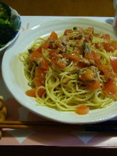 トマトとツナの冷製パスタ-レシピのメイン写真