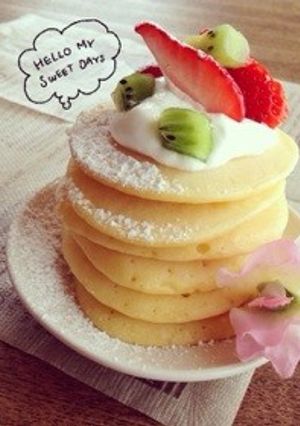 もっちりふわふわメレンゲパンケーキ-レシピのメイン写真