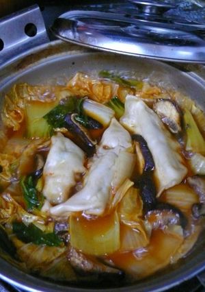 プチッと鍋で☆餃子キムチ鍋-レシピのメイン写真