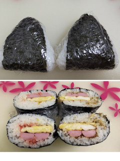 折り畳み三角むすび*四角いおにぎりサンド-レシピのメイン写真