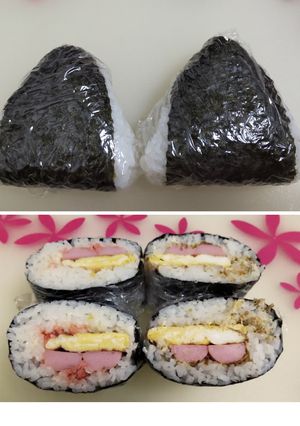 折り畳み三角むすび＊四角いおにぎりサンド-レシピのメイン写真