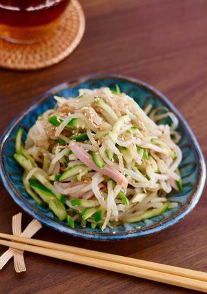 レンジで簡単！きゅうりともやしの中華和え-レシピのメイン写真
