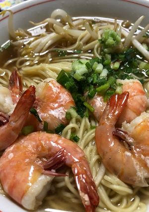 フラワーエビラーメン-レシピのメイン写真