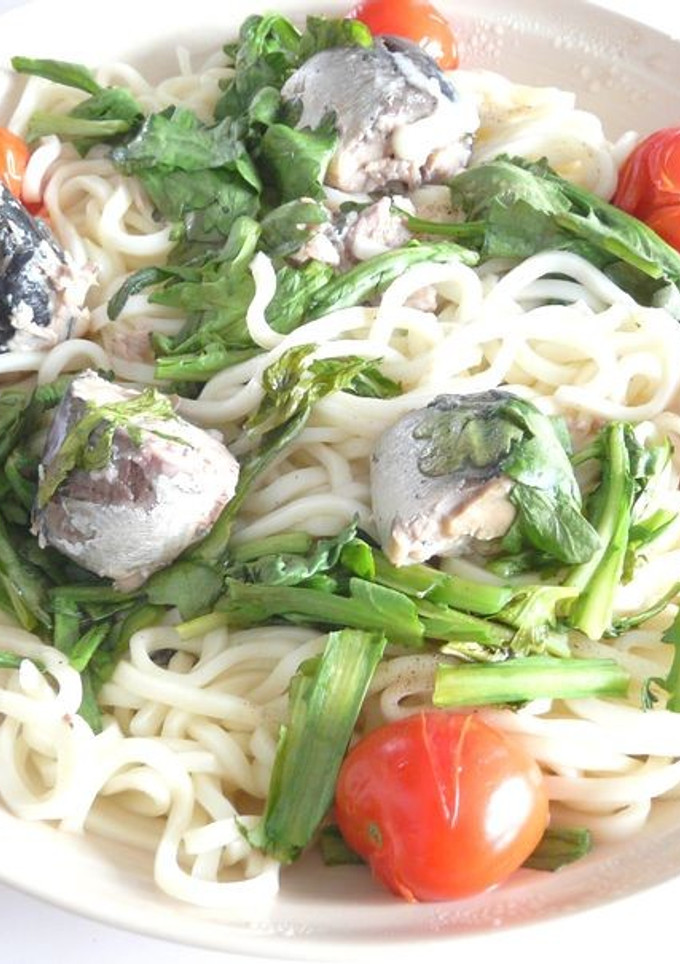 さば缶で簡単洋風焼きうどん-レシピのメイン写真