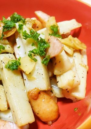 レンコンのガーリックバター炒め　どすぇ-レシピのメイン写真