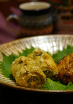 餃子のたねのリメイク　うす揚げまき-レシピのメイン写真