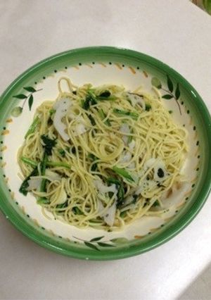 カブの葉のペペロンチーノ-レシピのメイン写真