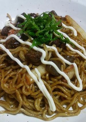 すじとこんにゃくのぼっかけキムチ焼きそば-レシピのメイン写真