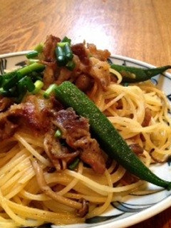 カリカリ豚バラのおろしパスタ-レシピのメイン写真