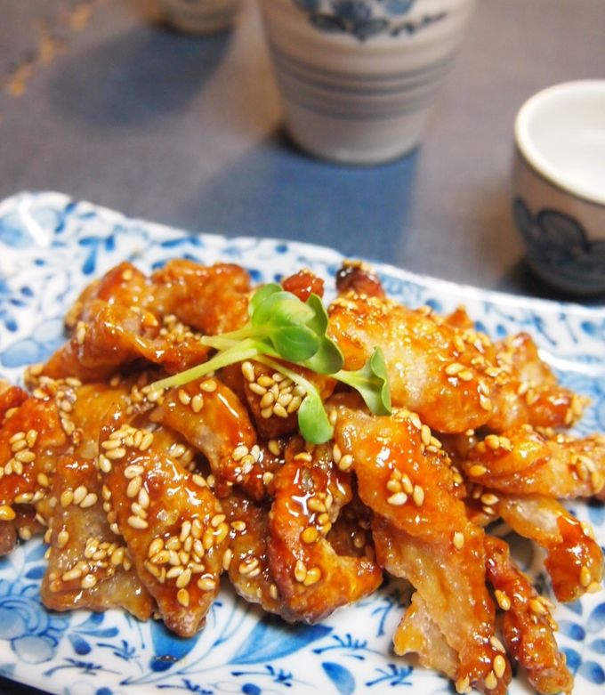 鶏皮の甘辛パリパリおつまみ-レシピのメイン写真