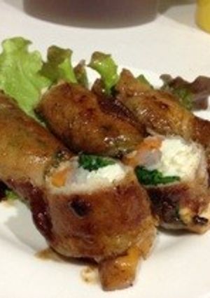 豆腐でかさまし！野菜と豆腐の甘辛肉巻き☆-レシピのメイン写真