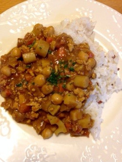 ひよこ豆と根菜のキーマカレー♬-レシピのメイン写真