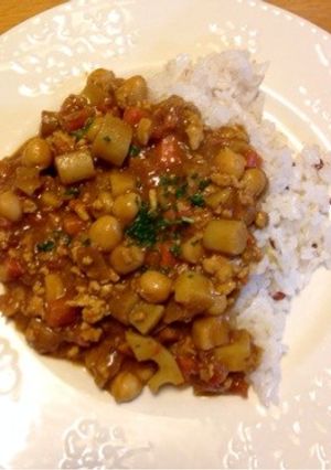 ひよこ豆と根菜のキーマカレー♬-レシピのメイン写真
