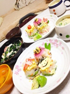 ひな祭りに♡カップでスマイルちらし寿司-レシピのメイン写真