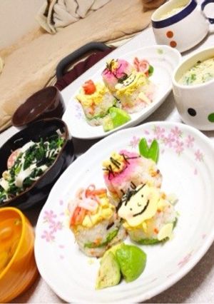 ひな祭りに♡カップでスマイルちらし寿司-レシピのメイン写真