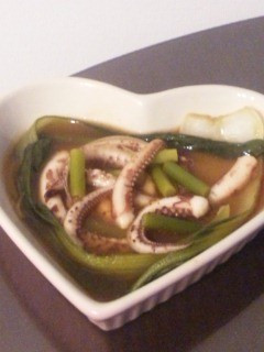 ゲソと青梗菜のおかずスープ-レシピのメイン写真