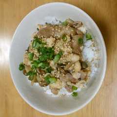 豆腐で豚きのこ丼-レシピのメイン写真