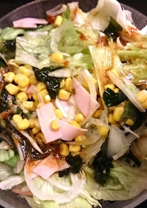 簡単！レタスと玉ねぎのサラダ-レシピのメイン写真