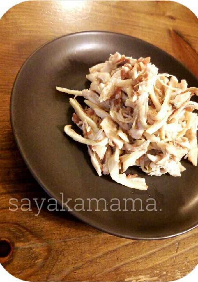 簡単♡ささみとエリンギの梅肉和え-レシピのメイン写真