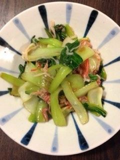 チンゲン菜とカニカマのパパッと炒め❁-レシピのメイン写真