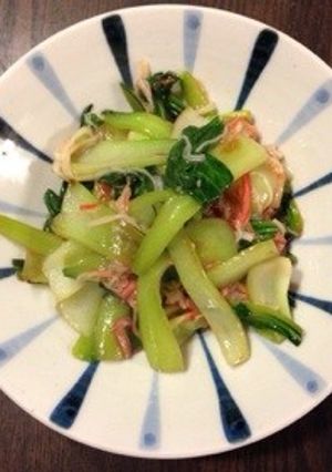 チンゲン菜とカニカマのパパッと炒め❁-レシピのメイン写真