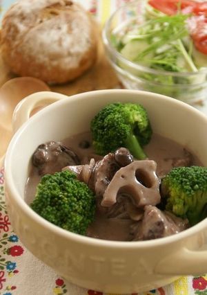 美容に♬黒豆とチキンのクリームシチュー-レシピのメイン写真