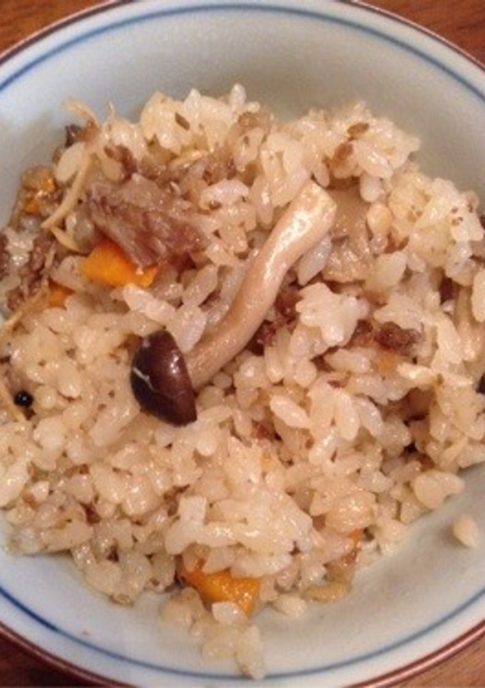 牛丼からのきのこたっっぷり炊き込みご飯-レシピのメイン写真