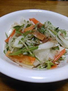 たまねぎと水菜とにんじんの梅肉和え-レシピのメイン写真