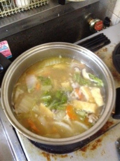 風邪引きさんにあったか味噌煮込みうどん-レシピのメイン写真