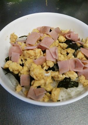 朝食★のり玉子ハムご飯-レシピのメイン写真