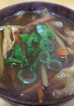 炒めごぼうとニンジンのお味噌汁-レシピのメイン写真