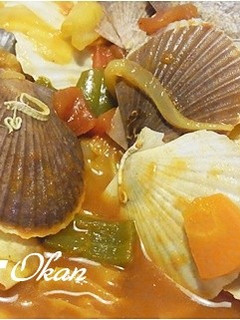 ホタテ稚貝とキャベツのトマト煮-レシピのメイン写真