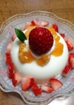 牛乳寒天でバースデーケーキ 離乳完了期-レシピのメイン写真