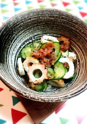 和えるだけ♥きゅうりと竹輪の梅干し和え-レシピのメイン写真