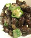 もう一品って時に♪黒豆納豆オクラ和え