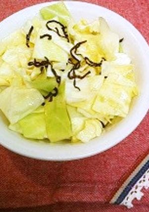 簡単！２ステップ☆塩昆布キャベツ♪-レシピのメイン写真