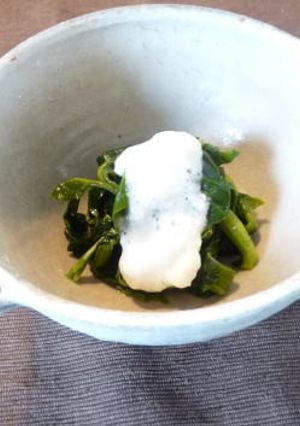 ほうれん草のとろろがけ　ポン酢でね-レシピのメイン写真